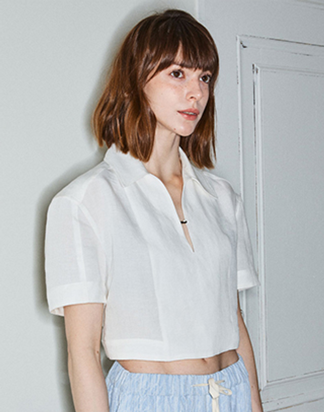 스파클링피스 DIANA CROP SHIRT 다이아나 크롭 셔츠 착용컷