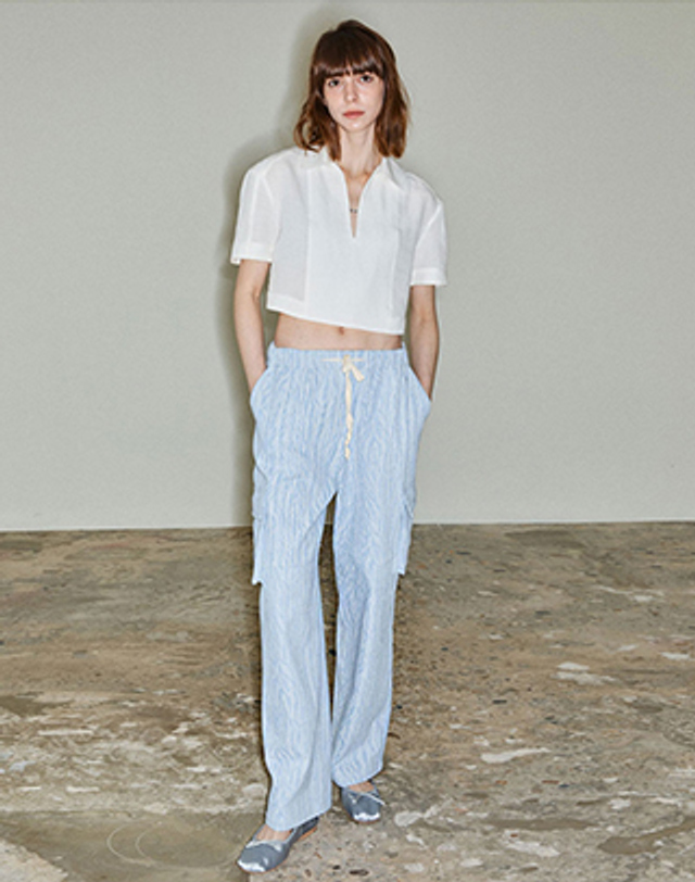 스파클링피스 DIANA CROP SHIRT 다이아나 크롭 셔츠 착용컷