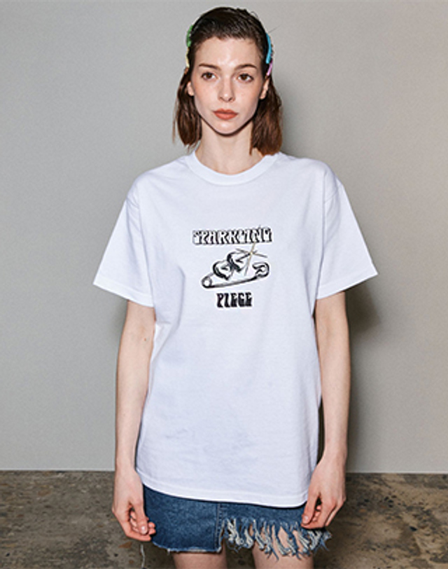 스파클링피스 HEART T-SHIRTS 하트 티셔츠 착용컷