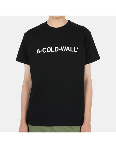 22 S/S 어콜드월 남성 로고 라운드넥 반팔(블랙) ACWMTS063 BLACK