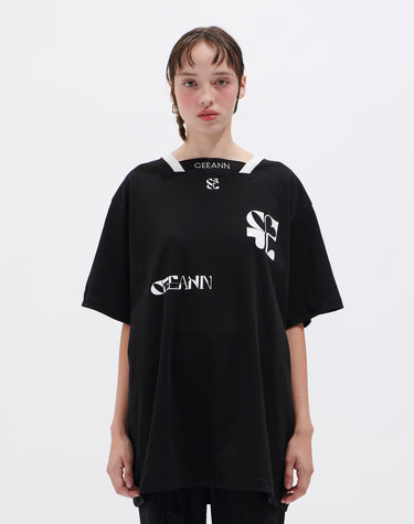 풋볼 티셔츠 (블랙)