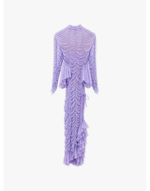 에스터 마나스 [해외직구] 26 FW ESTER MANAS ruched ruffled dress EMSS23DR14LAV TP457935492 착용컷