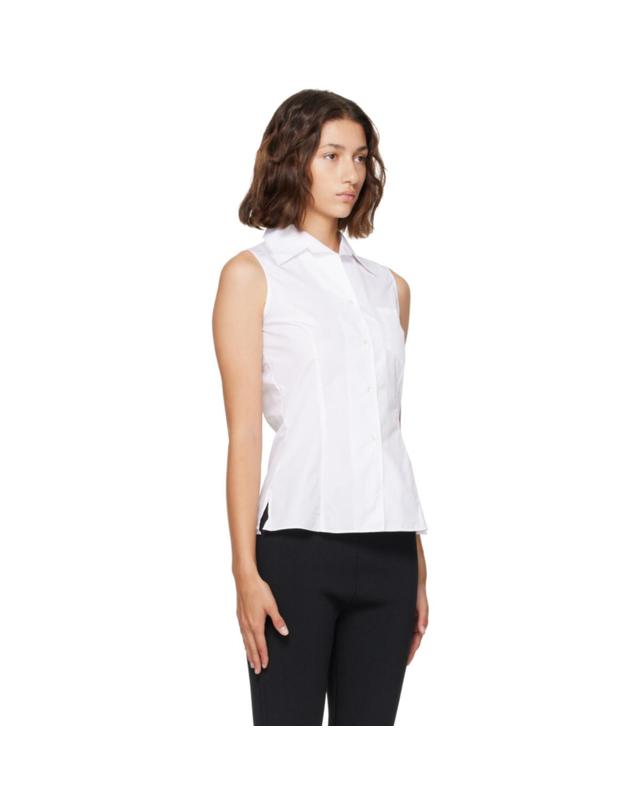 플로레 플로레 [해외직구] FLORE FLORE 화이트 로지 셔츠 ROSIE SLEEVELESS SHIRT TP877673027 착용컷