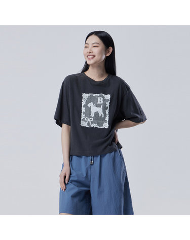 크랙 프린팅 반팔 티셔츠_BATS54631DG