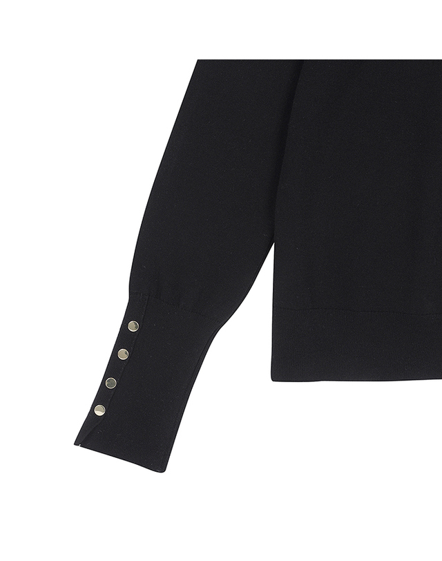베네통글로벌 Basic slim fit sweater_104HD10CBBK1 착용컷