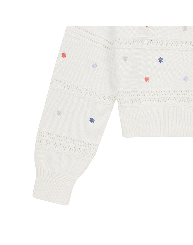 베네통글로벌 Flower crop cardigan_10C1E604W0R2 착용컷
