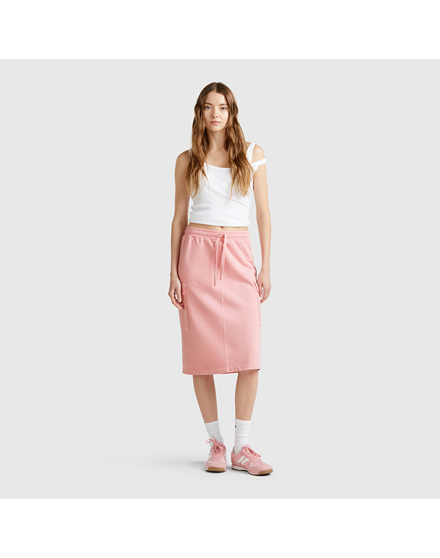 베네통글로벌 Cargo banding skirt_39BLD000E9E0 착용컷