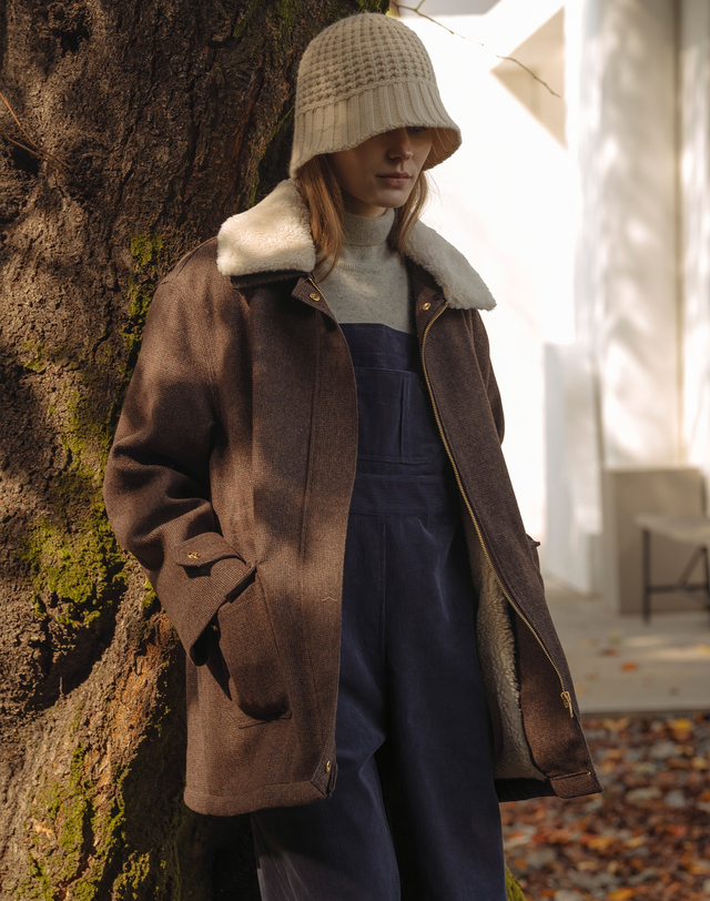 [당일출고]Detachable collar string wool jumper_Brown