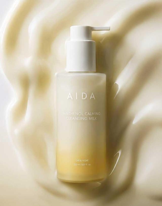 아이다 [2개입/저자극] 판테놀 카밍 클렌징 밀크 150ml 착용컷