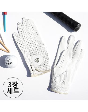 [3장세트] 투어골프 프리미엄 천연양피 소프트 골프장갑 여성용