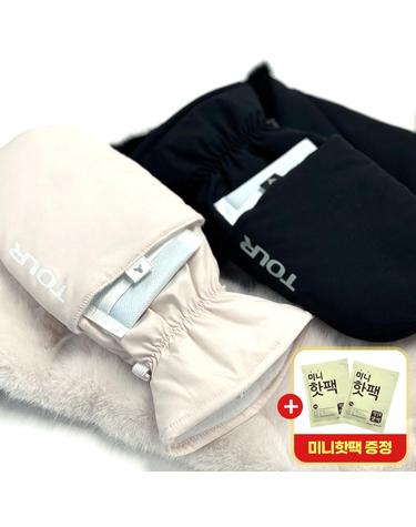 [미니핫팩증정] 투어골프 플립오픈 패딩 벙어리 장갑 방한 방수 겨울용