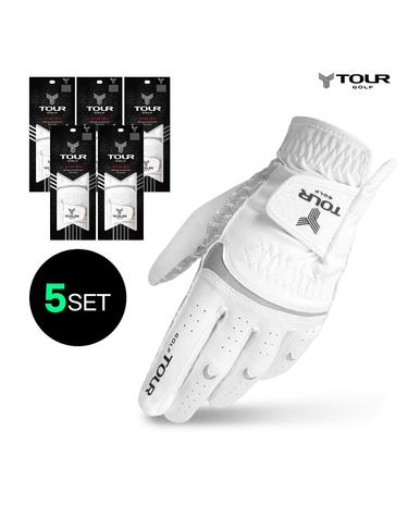 [단독특가][ 5장1세트] 투어골프 파크골프 타이트핏 골프장갑 남성용 여성용