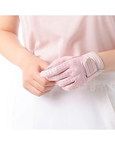 투어골프 천연양피 가죽 여성용 골프장갑 핑크