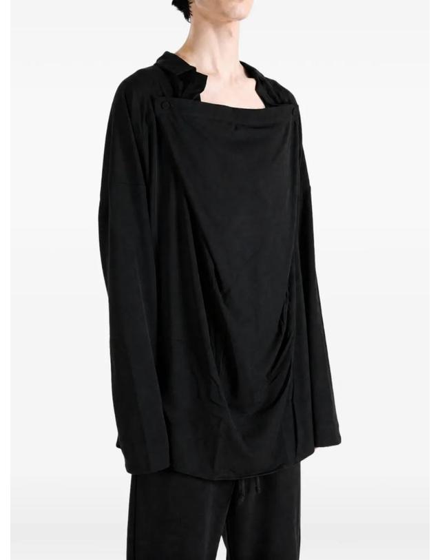 키코 코스타디노브 [해외직구] 26 FW 키코 코스타디노브 draped panel long sleeve shirt KKAW26SH0366 TP458626590 착용컷