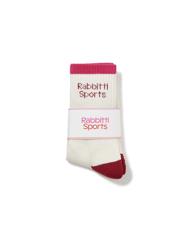 래비티 스포츠 Rabbitti Sports Color Block Socks Pink 착용컷