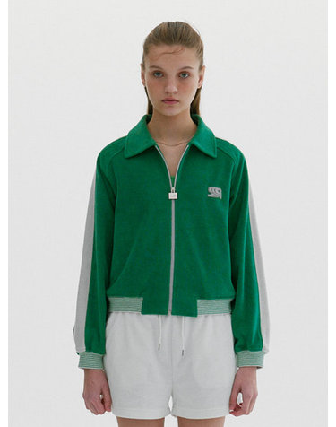 RB Sports Retro Terry Track Zip-Up Green