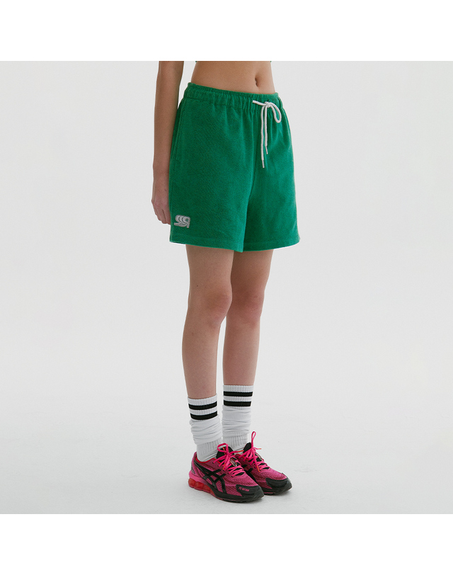 래비티 스포츠 RB Sports Retro Terry Shorts Green 착용컷