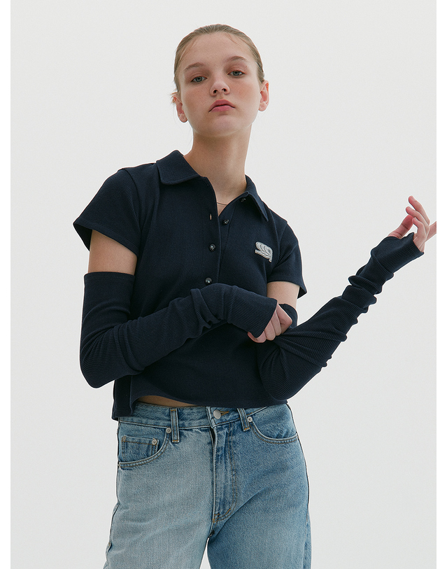 래비티 스포츠 RB Sports PK T-shirts Navy 착용컷