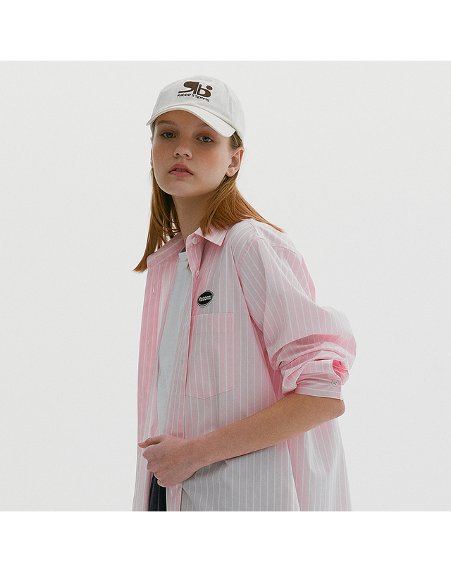 래비티 스포츠 RB Sports Wappen Stripe Shirts Pink 착용컷