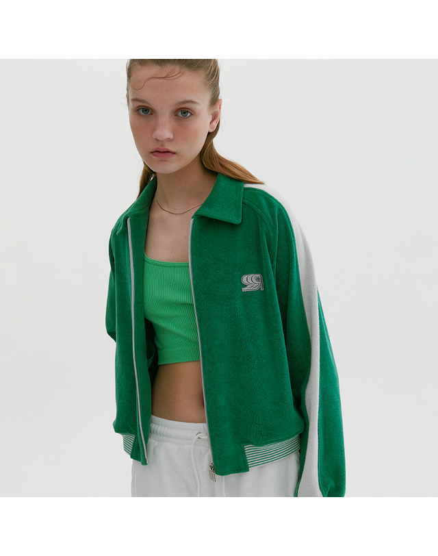 래비티 스포츠 RB Sports Retro Terry Track Zip-Up Green 착용컷