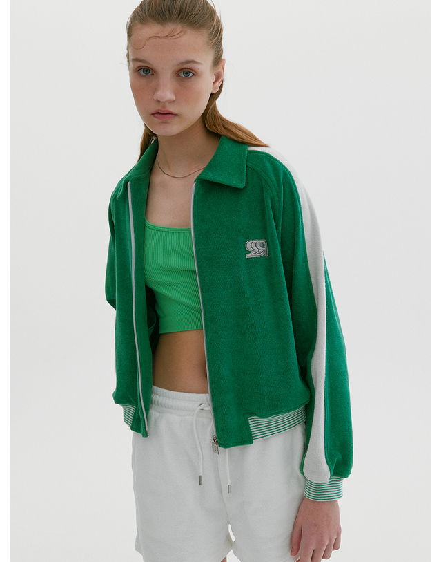 래비티 스포츠 RB Sports Retro Terry Track Zip-Up Green 착용컷