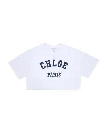 끌로에 반팔 C20862 117 로고 크롭 키즈반팔티