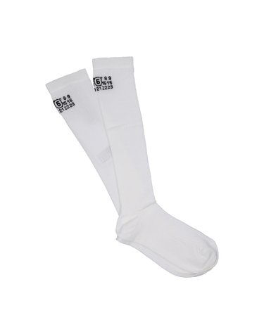 마르지엘라 양말 S52TL0038 M13244 101 MM6 넘버링 로고 니하이 삭스 여성양말 당일발송