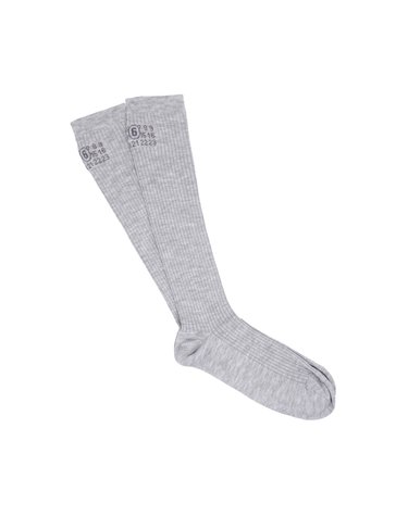 마르지엘라 양말 S52TL0038 M13244 856 MM6 넘버링 로고 니하이 삭스 여성양말 당일발송