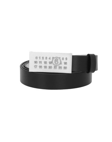 마르지엘라 벨트 SA6TP0010 P9198 H1145 MM6 넘버링 로고 메탈 버클 슬림 여성벨트