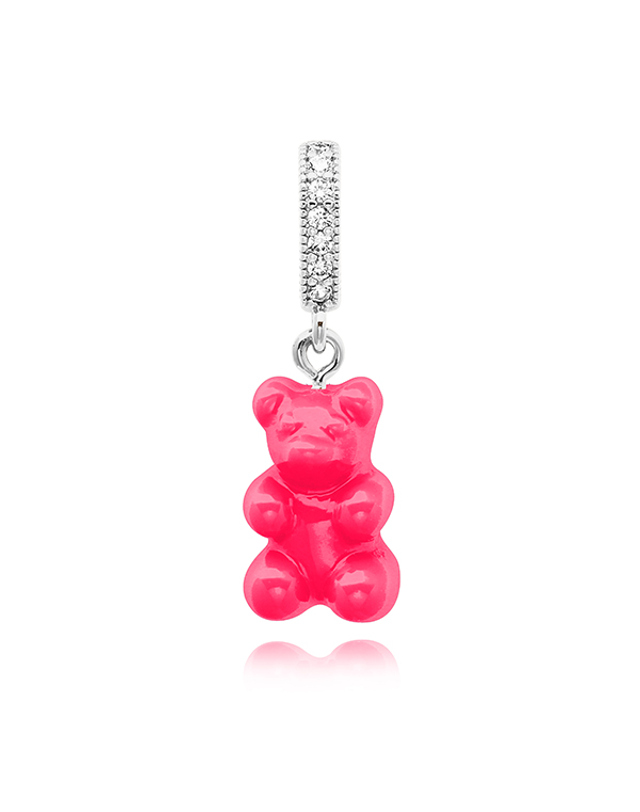 크리스탈 헤이즈 크리스탈헤이즈 NOSTALGIA BEAR-COSMOPOLITAN-PAVE CONNECTOR SILVER 노스텔지아 베어 페이브 코스모폴리탄 실버 펜던트 팔찌참 당일발송 착용컷