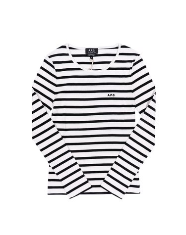 아페쎄 긴팔 COHCA F26373 TAT ECRU/BLACK 텔마 스트라이프 여성긴팔티 당일발송
