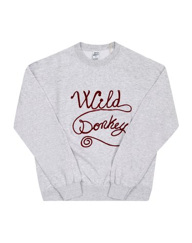 와일드동키 맨투맨 FG-CHAIN LOGO HEATHER GREY 맨투맨 당일발송