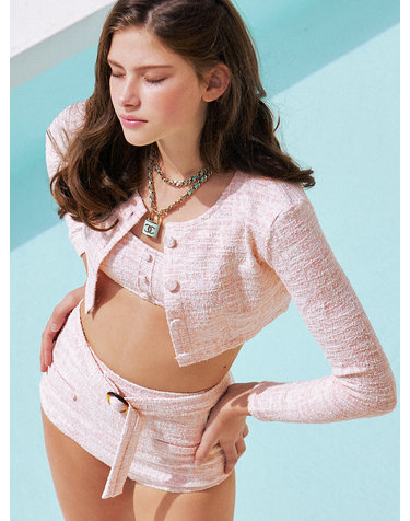 [5/16 예약발송] PINK TWEED CARDIGAN