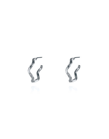 [온리원오브 리에착용] ARABELLA WAVE HOOP EARRINGS - E1020