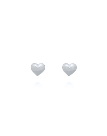 [카라 허영지 박규리착용] FLIPPED VOLUME HEART EARRINGS - E1018
