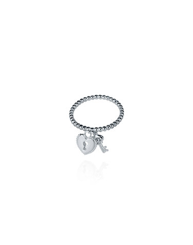 ONE FINE DAY KEY AND HEART LOCK RING - R1025