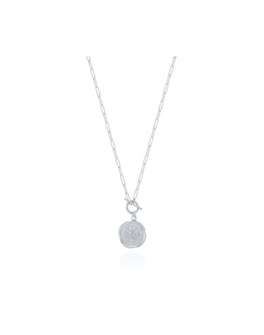ABOUT TIME ROSE MEDAL NECKLACE - N1010