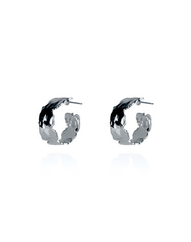 ABOUT TIME WIDE BAND HOOP EARRINGS - E1010