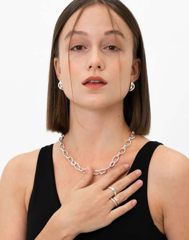 에니르 PROMISE CHAIN NECKLACE - N1001G 착용컷