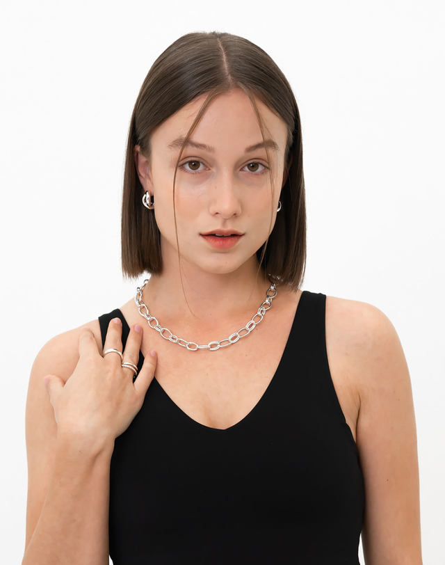에니르 PROMISE CHAIN NECKLACE - N1001G 착용컷