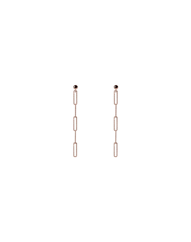 에니르 FLIPPED OBLONG CHAIN EARRINGS - E1015 착용컷