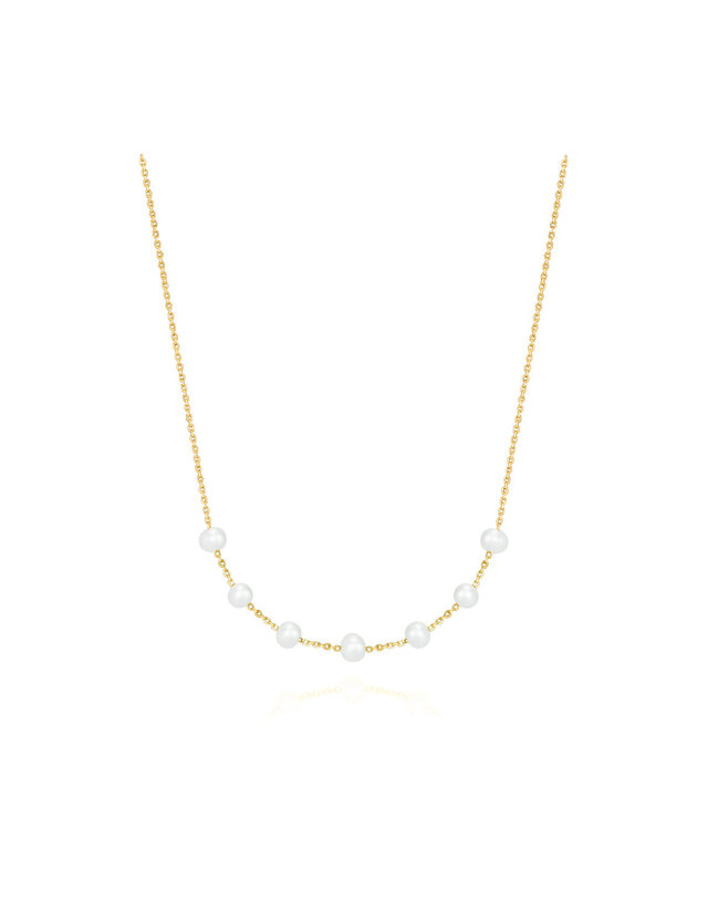 에니르 FLIPPED FRESH WATER PEARL NECKLACE - N1014 착용컷