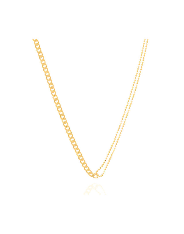 에니르 [가수 보아착용] FLIPPED DOUBLE CHAIN NECKLACE - N1013 착용컷