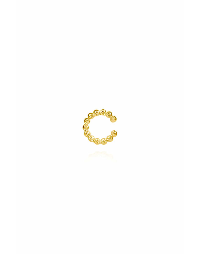 에니르 FLIPPED DROP AND TWIST CUFF EARRING - E1014 착용컷