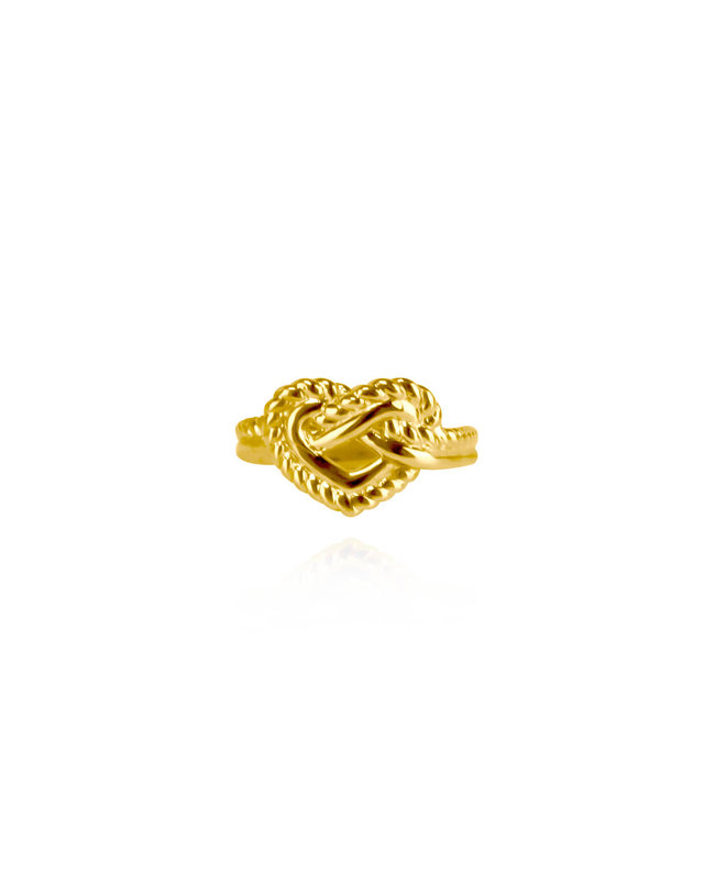 에니르 ABOUT TIME TWIST HEART RING - R1020 착용컷