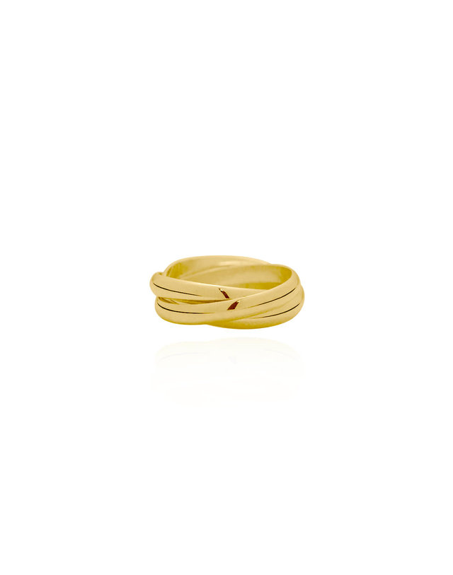 에니르 [카라 허영지착용] ABOUT TIME THREE LAYERED RING - R1016 착용컷