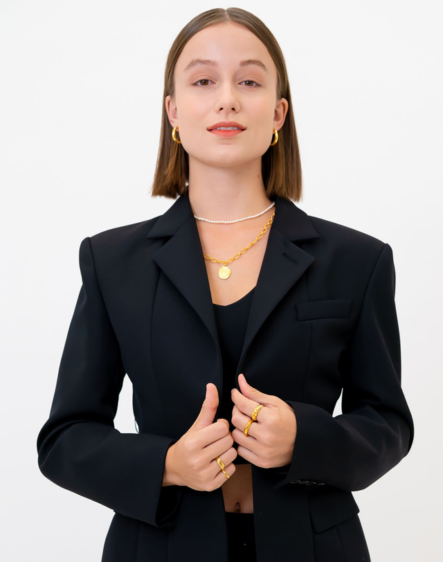 에니르 [엄지윤착용] NON-STOP FRESH WATER PEARL NECKLACE - N1003 착용컷