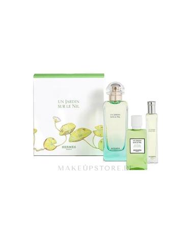 [에르메스] 운 자르뎅 수르닐 오 드 뚜왈렛 100ml & 미니뚜왈렛 15ml & 샤워젤 40ml 세트