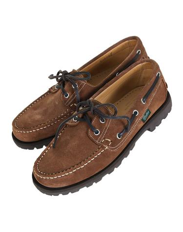파라부트 26SS 남성 말로 스웨이드 보트슈즈 코냑 095827 COGNAC