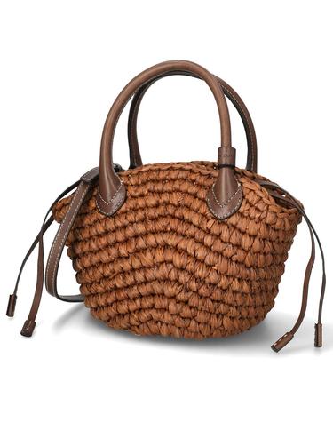헬렌카민스키 라야 라피아 바스킷 숄더백 BAG52020 NUTSHELL CHOCOLATE